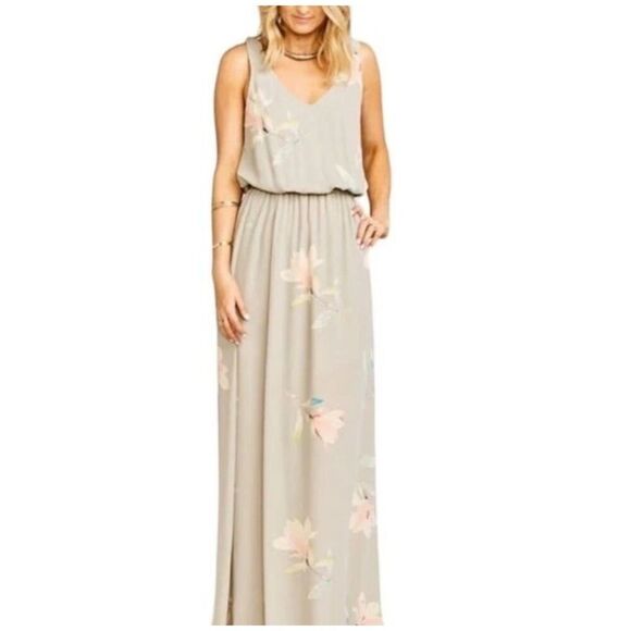 Show Me Your MuMu Kendall Maxi Dress Lily Showers Floral Low Back Women Medium - Picture 1 of 10